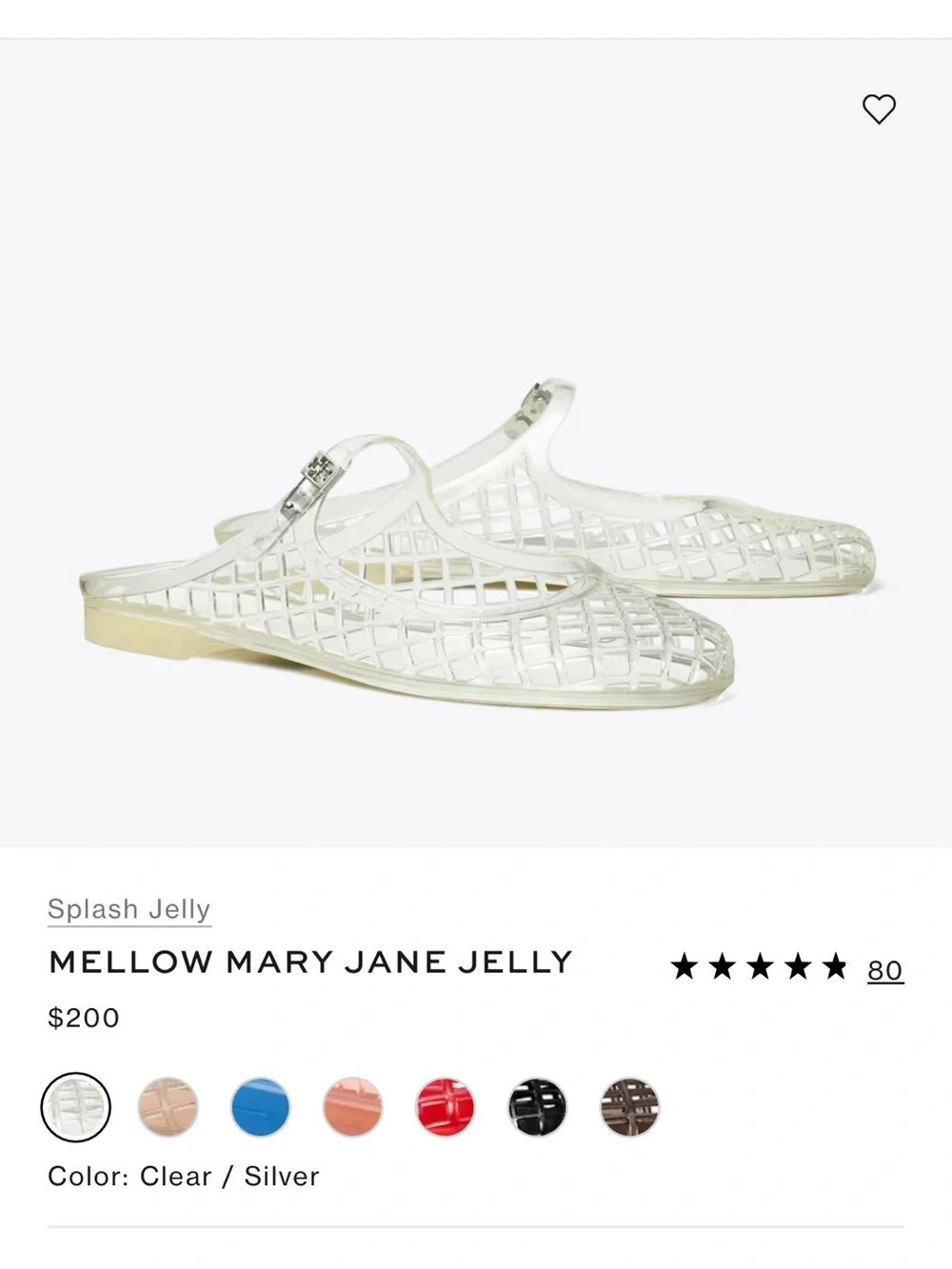 Tory Burch Clear Mellow Mary Jane Jelly
